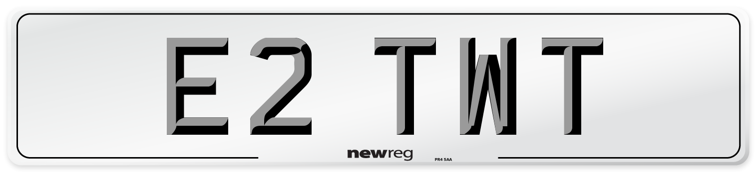 E2 TWT Number Plate from New Reg